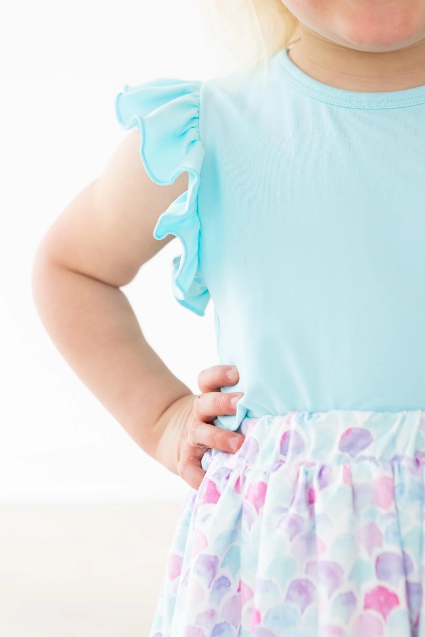 Aqua S/S Ruffle Tee - Image 7