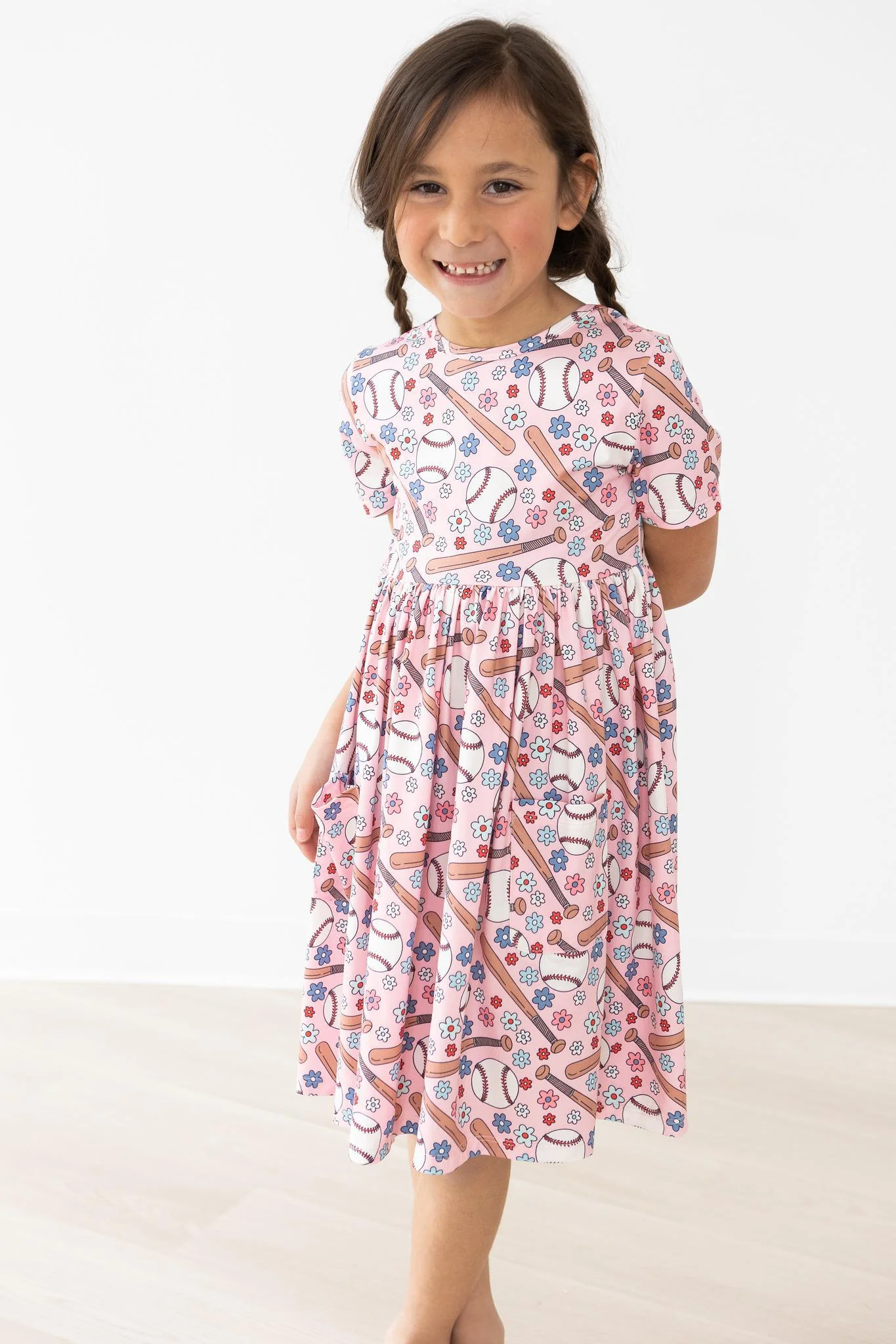 Batter Up S/S Pocket Twirl Dress - Image 4