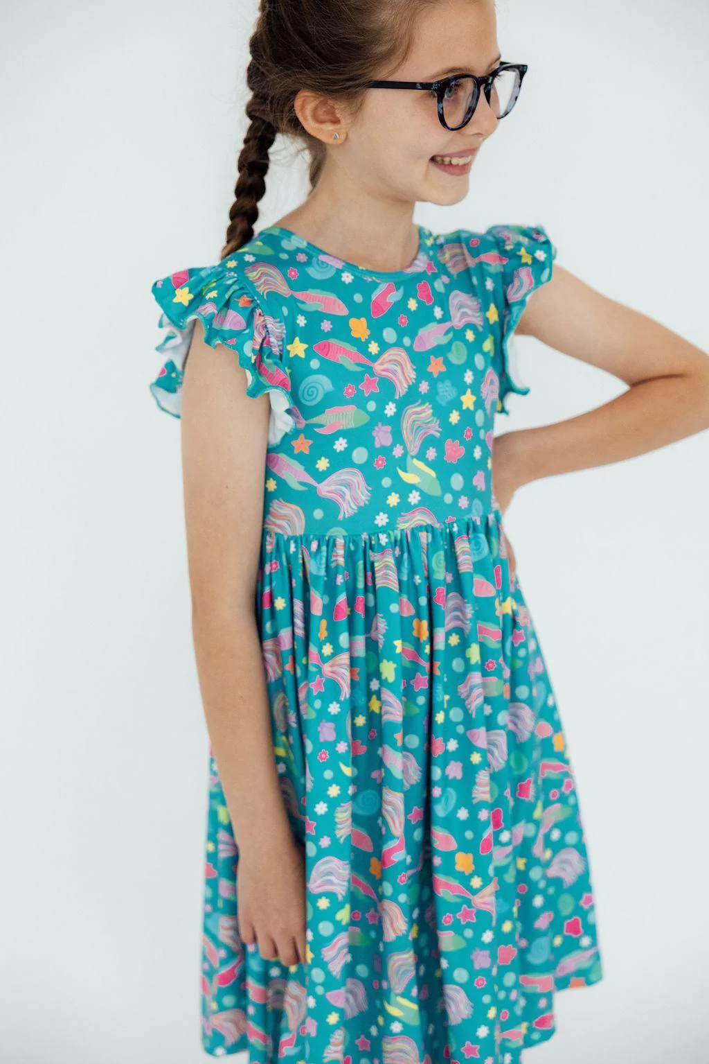 SALE Betta Blooms Flutter Sleeve Twirl Dress - Image 3