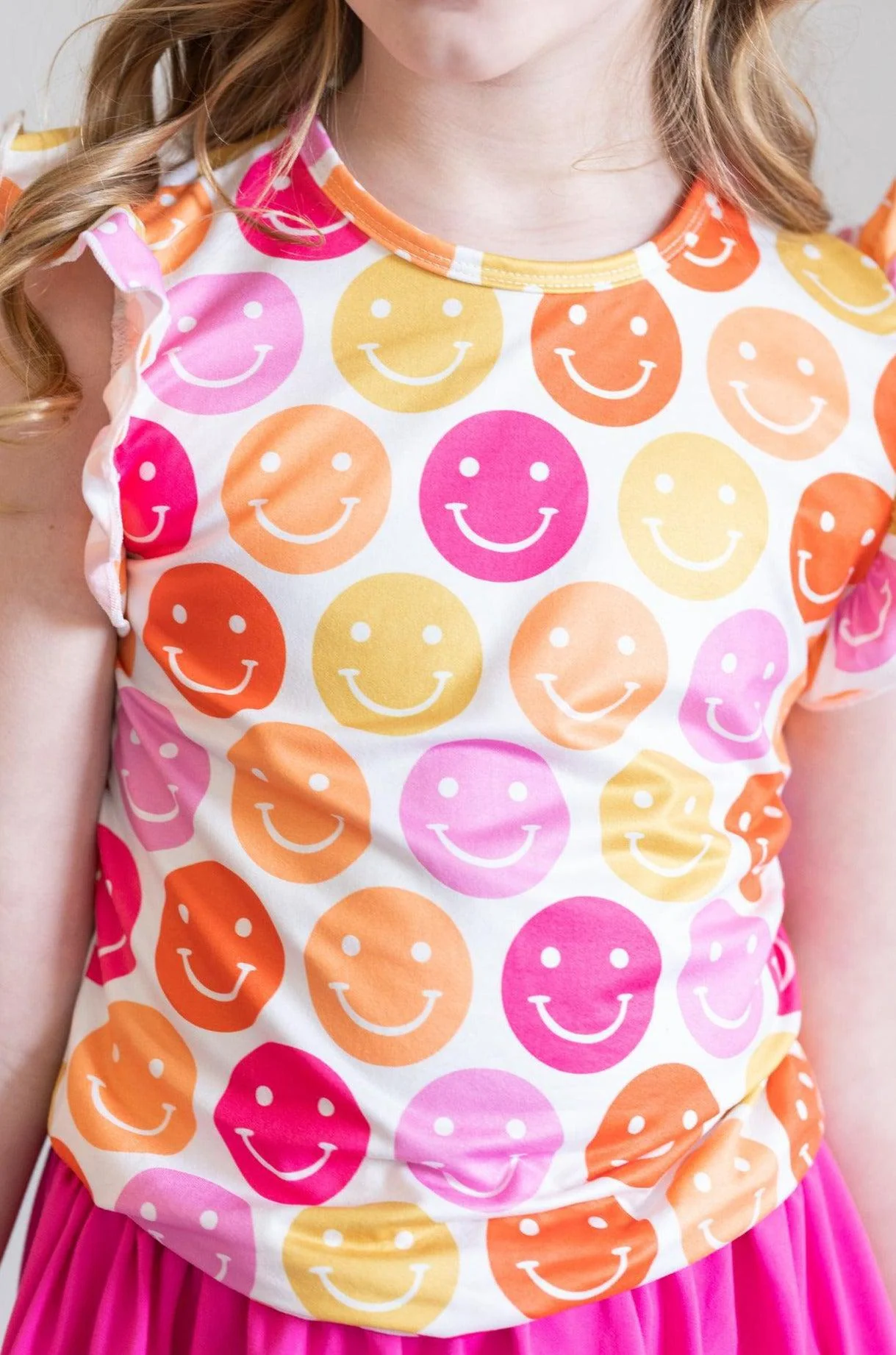 SALE Don't Worry, Be Hippy S/S Ruffle Tee - Image 3
