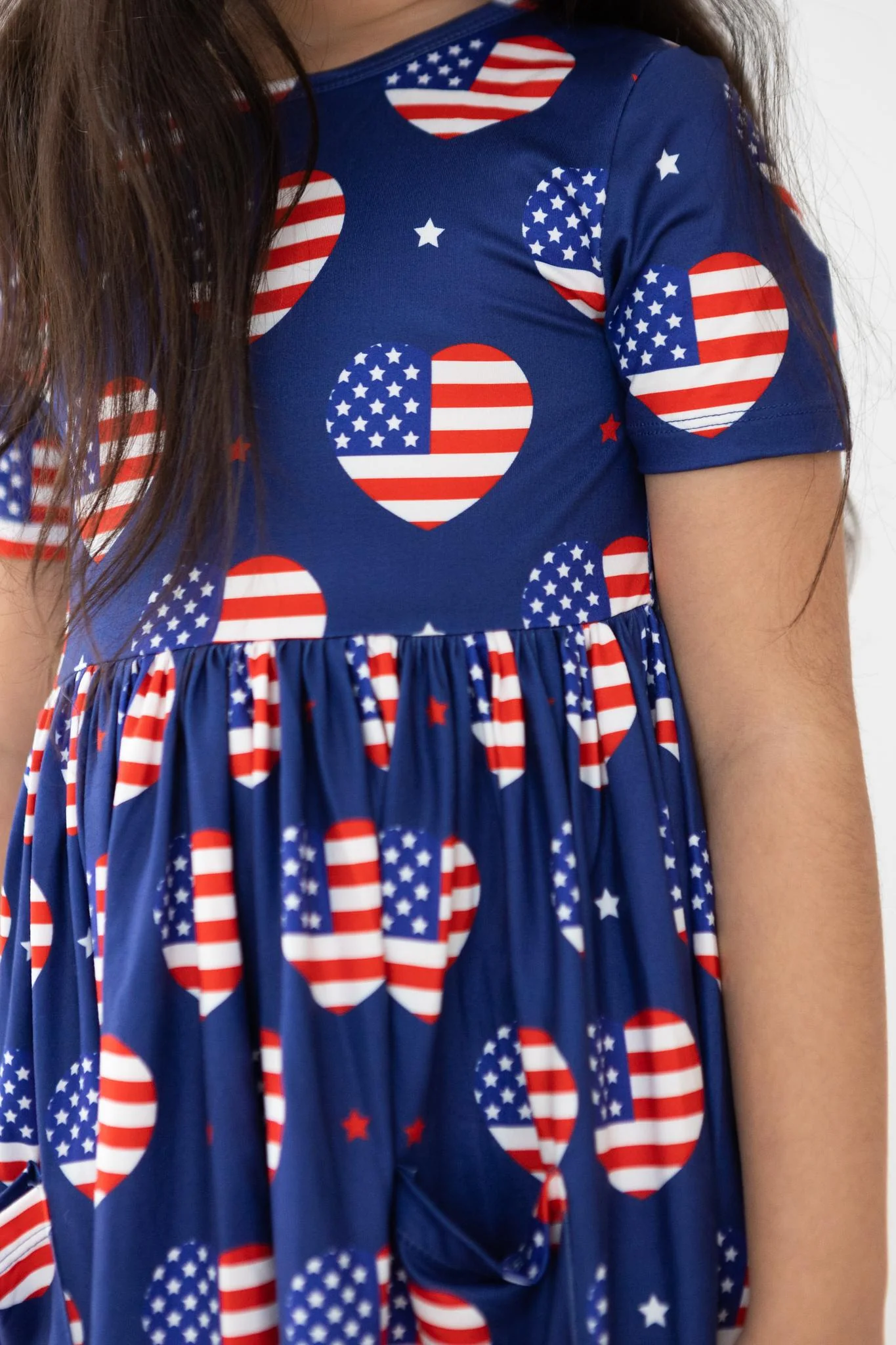 I Heart the USA S/S Pocket Twirl Dress - Image 3