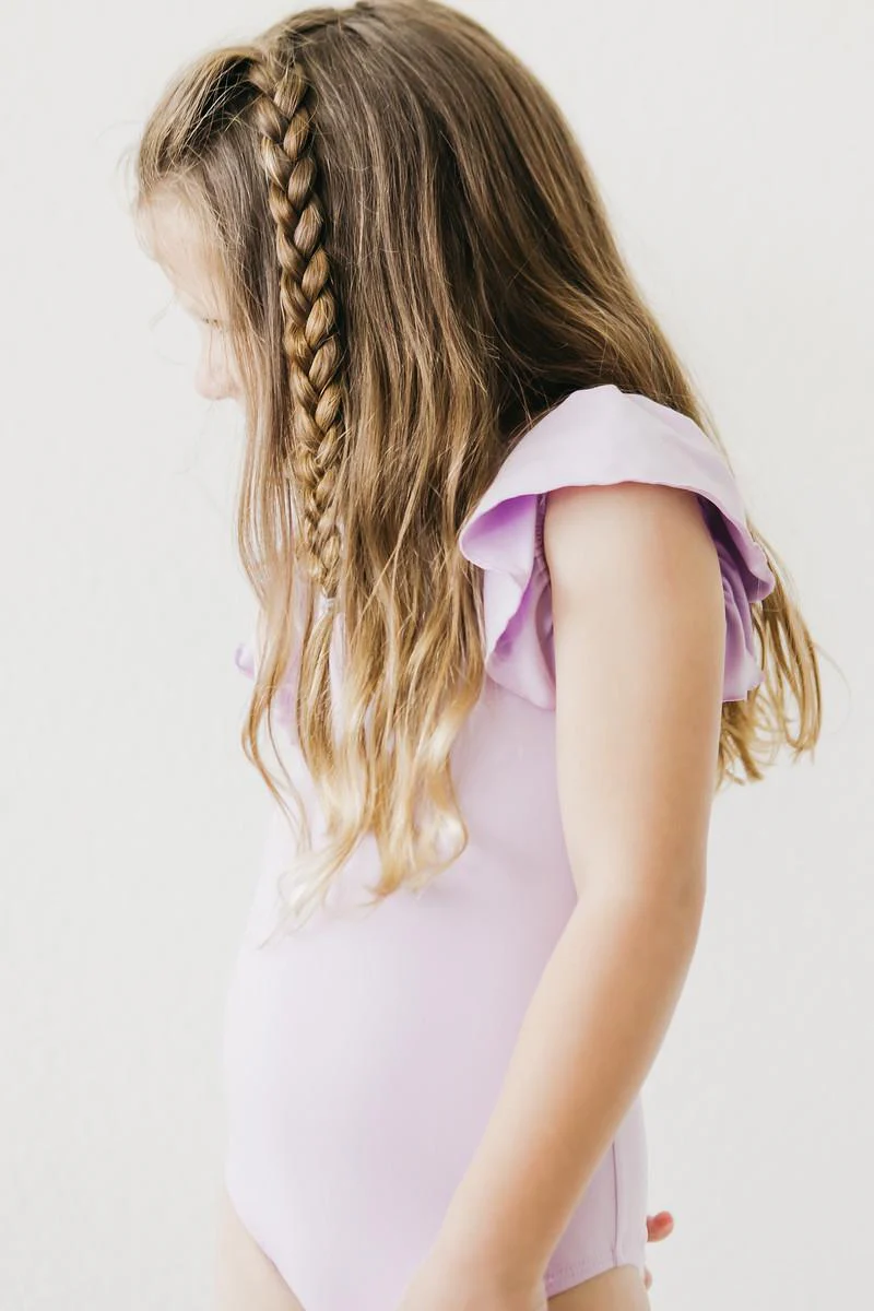 Lavender S/S Flutter Sleeve Leotard - Image 5