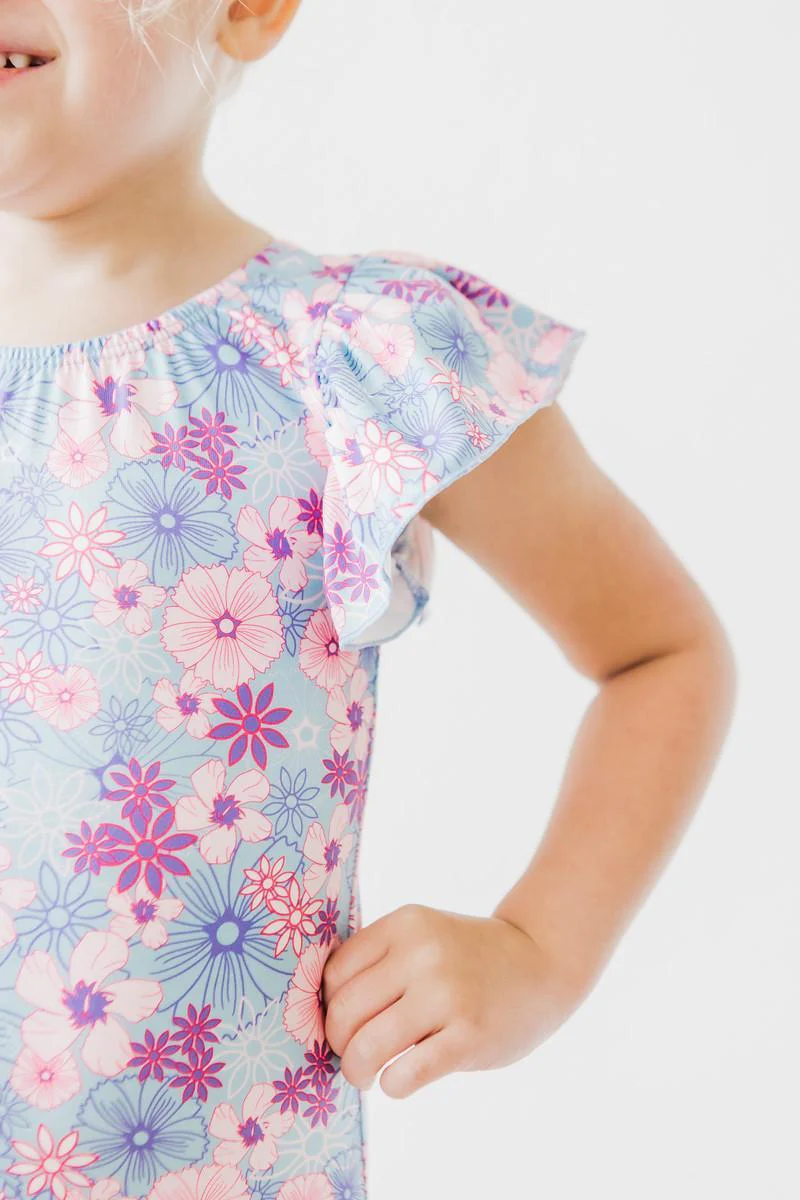 Love Blooms S/S Flutter Sleeve Leotard - Image 4