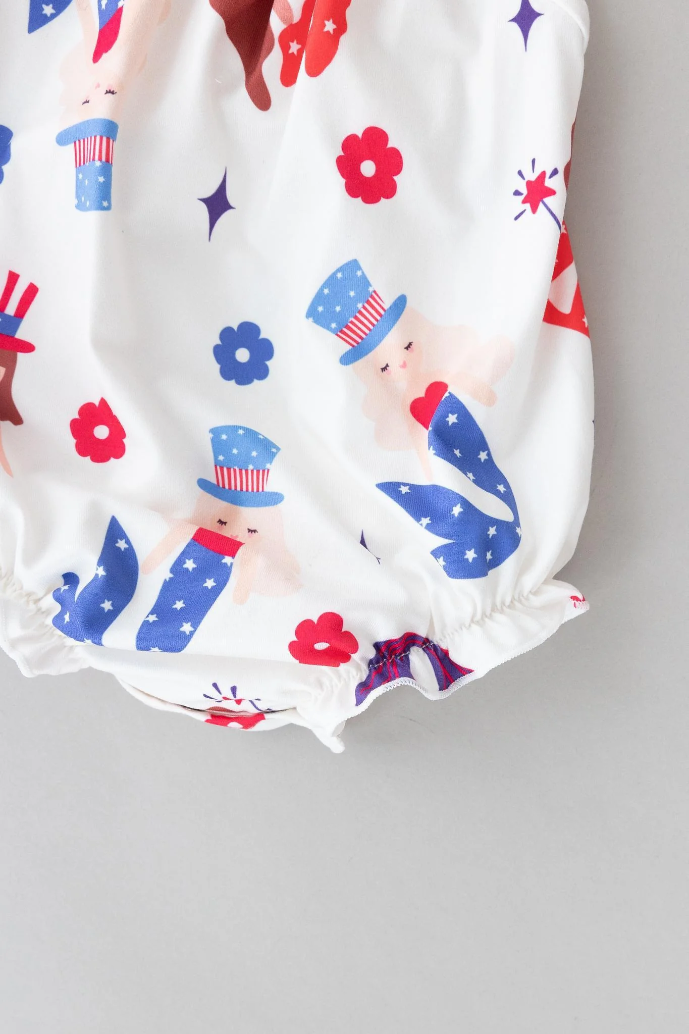 SALE Mer-Made in the USA Ruffle Cross Back Romper - Image 3