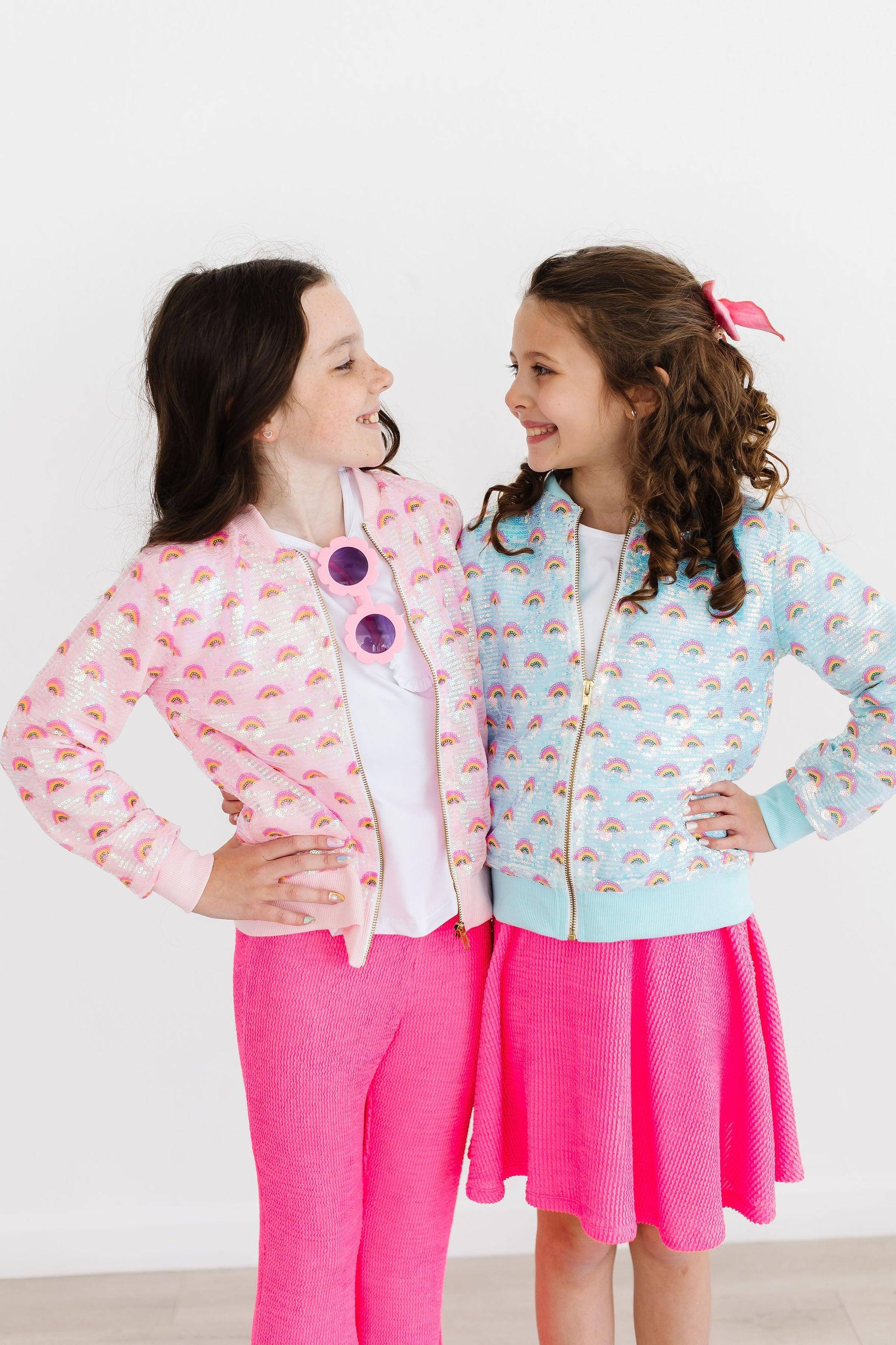 Mint Rainbow Sequin Jacket - Image 3