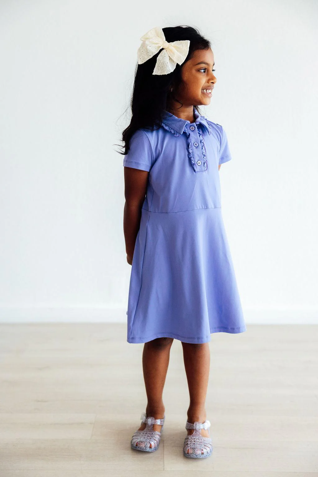 Periwinkle S/S Polo Dress - Image 3