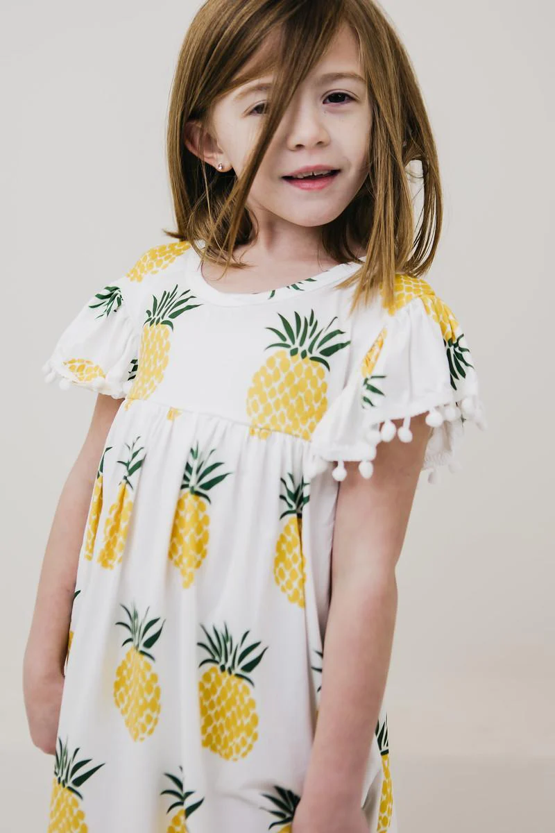 SALE Pineapple Pom Pom Dress - Image 5