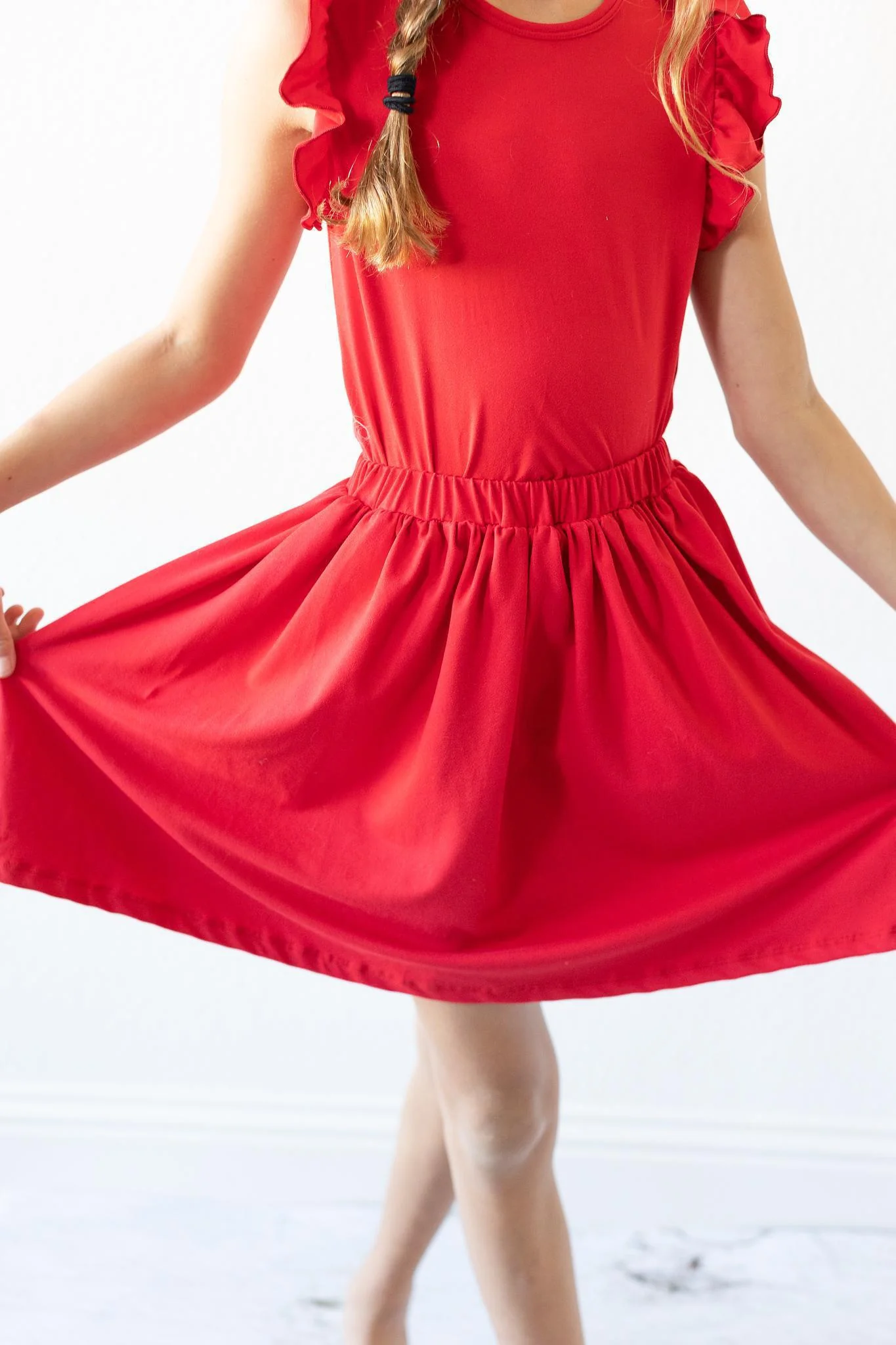 Red S/S Ruffle Tee - Image 3