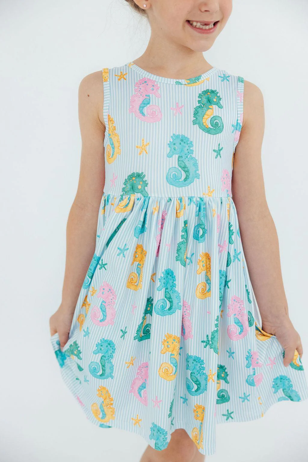 Seahorse Swirl Tank Twirl Dress - Image 3