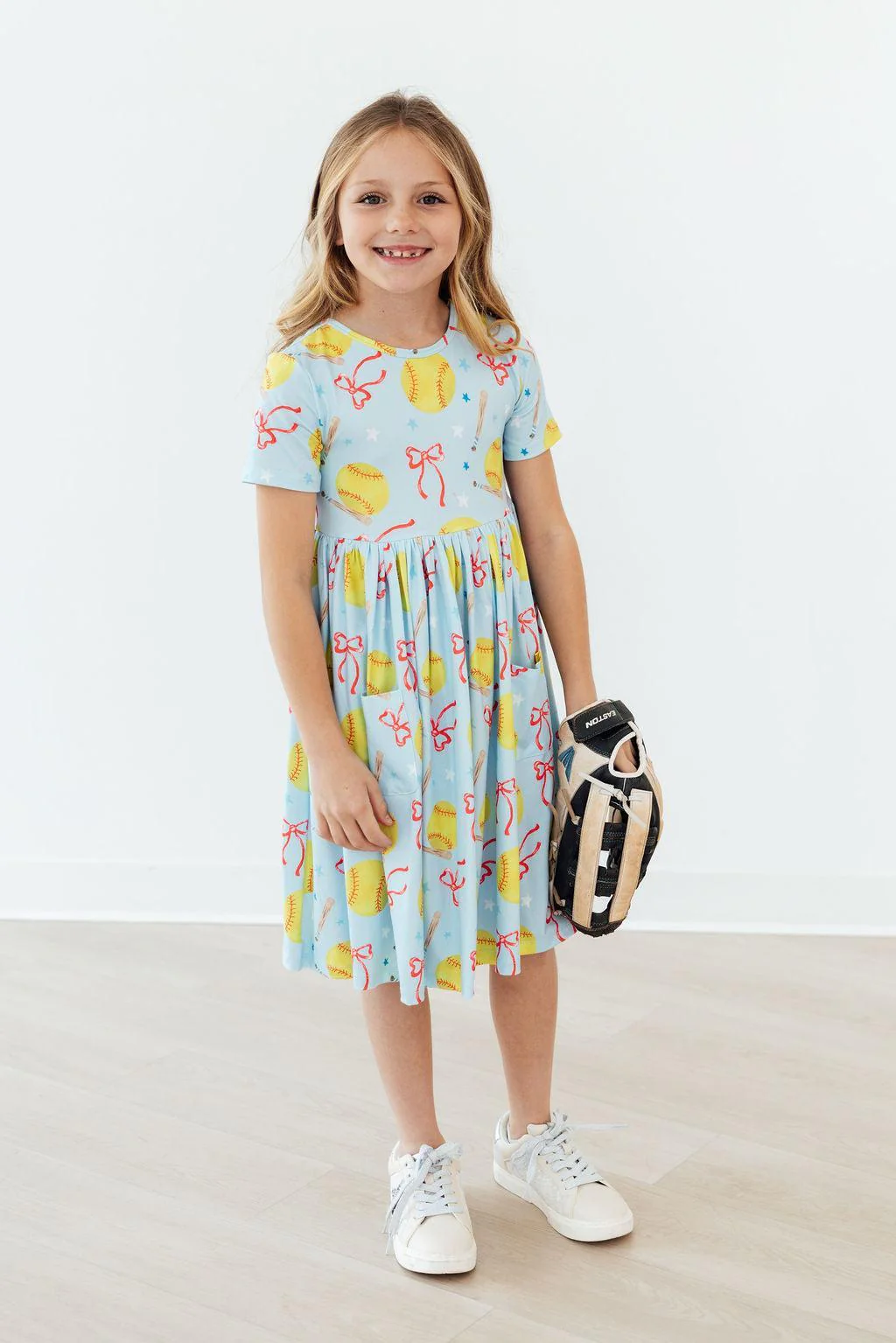 Softball Sweetie S/S Pocket Twirl Dress - Image 3