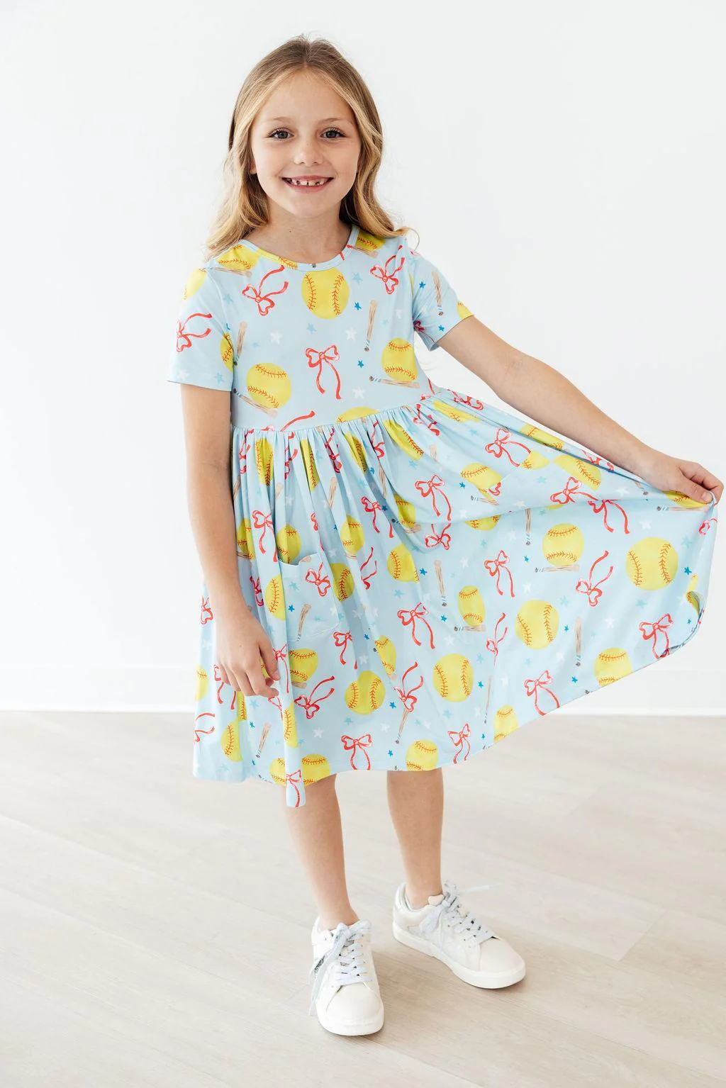 Softball Sweetie S/S Pocket Twirl Dress - Image 5