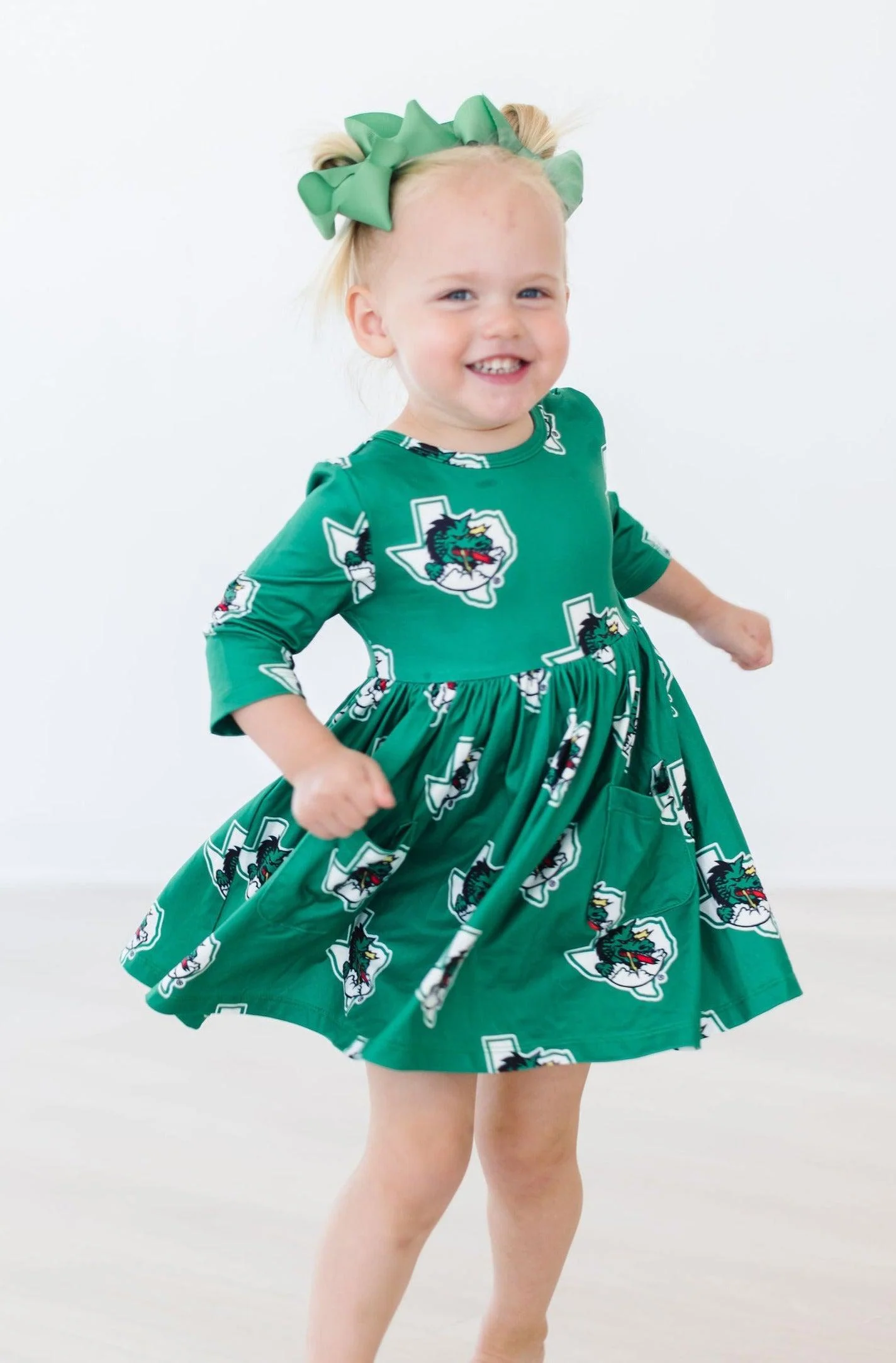 Southlake Carroll Dragons 3/4 Sleeve Pocket Twirl Dress - Image 8