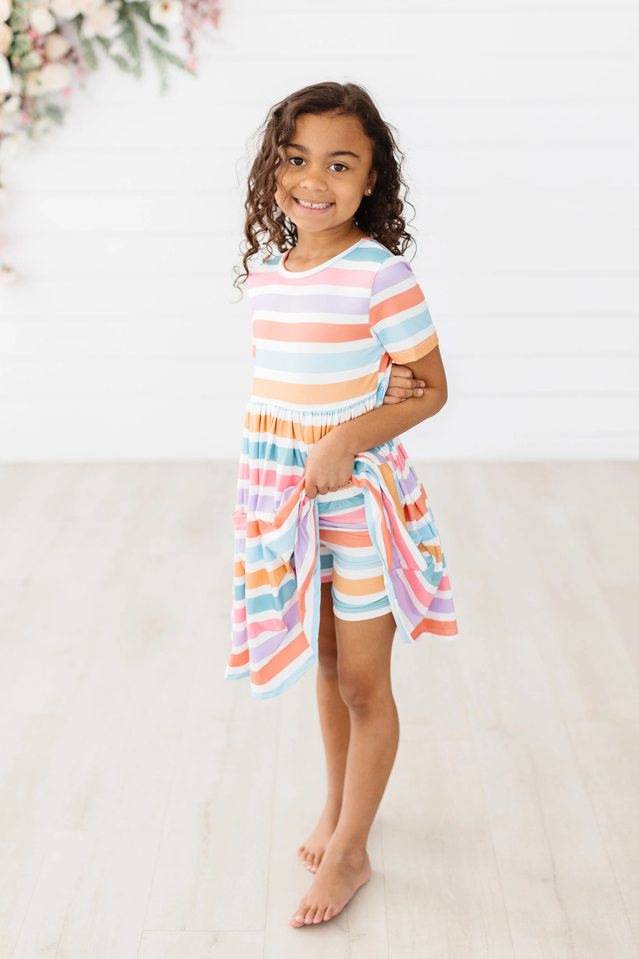 Spring Stripes Twirl Shorts - Image 4