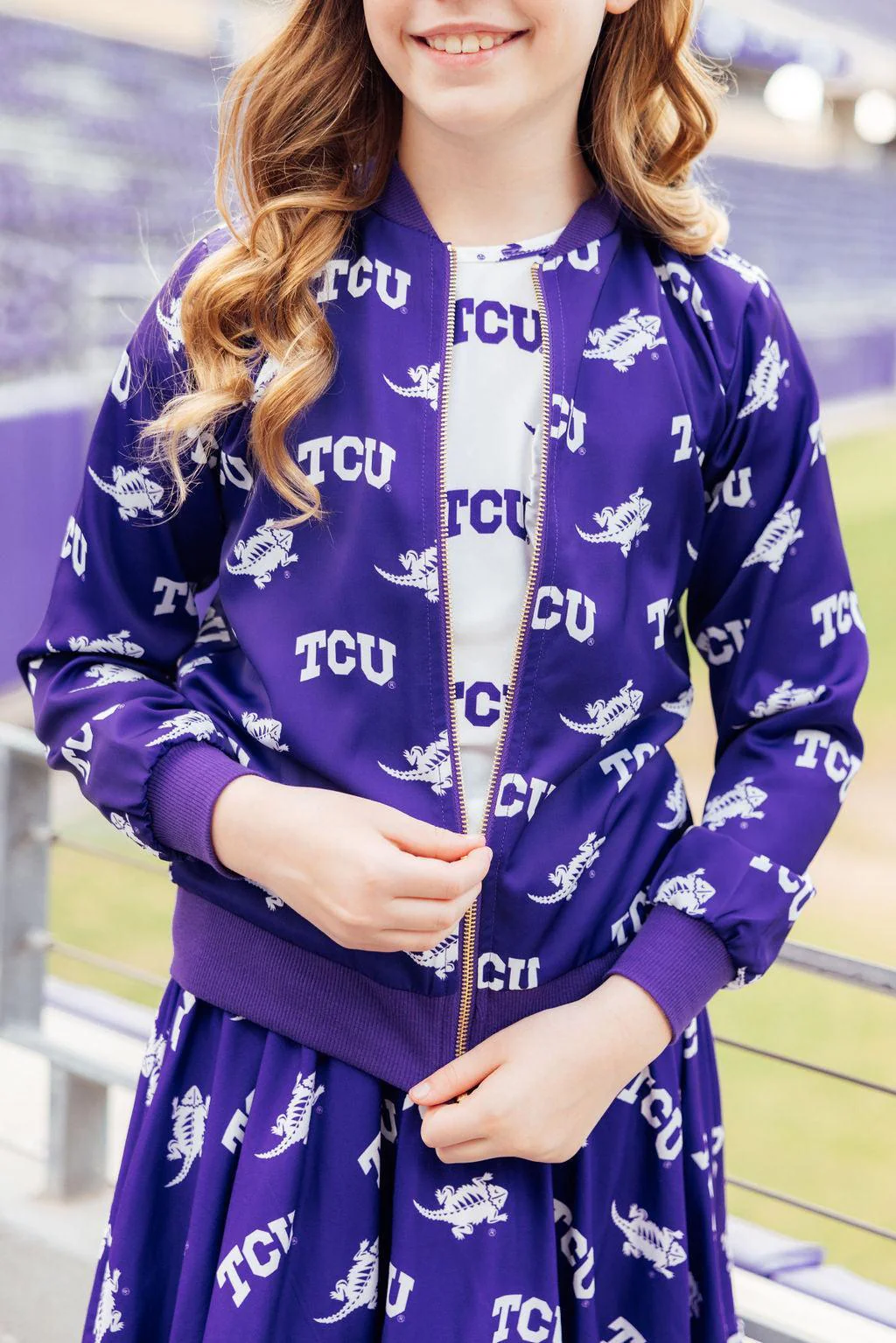 TCU Purple Frog Satin Jacket - Image 5