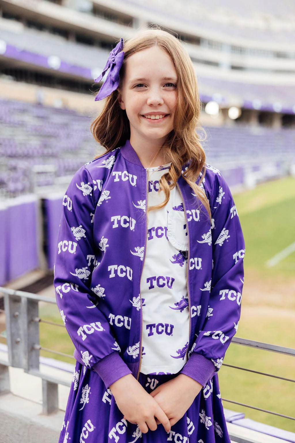 TCU Purple Frog Satin Jacket - Image 6