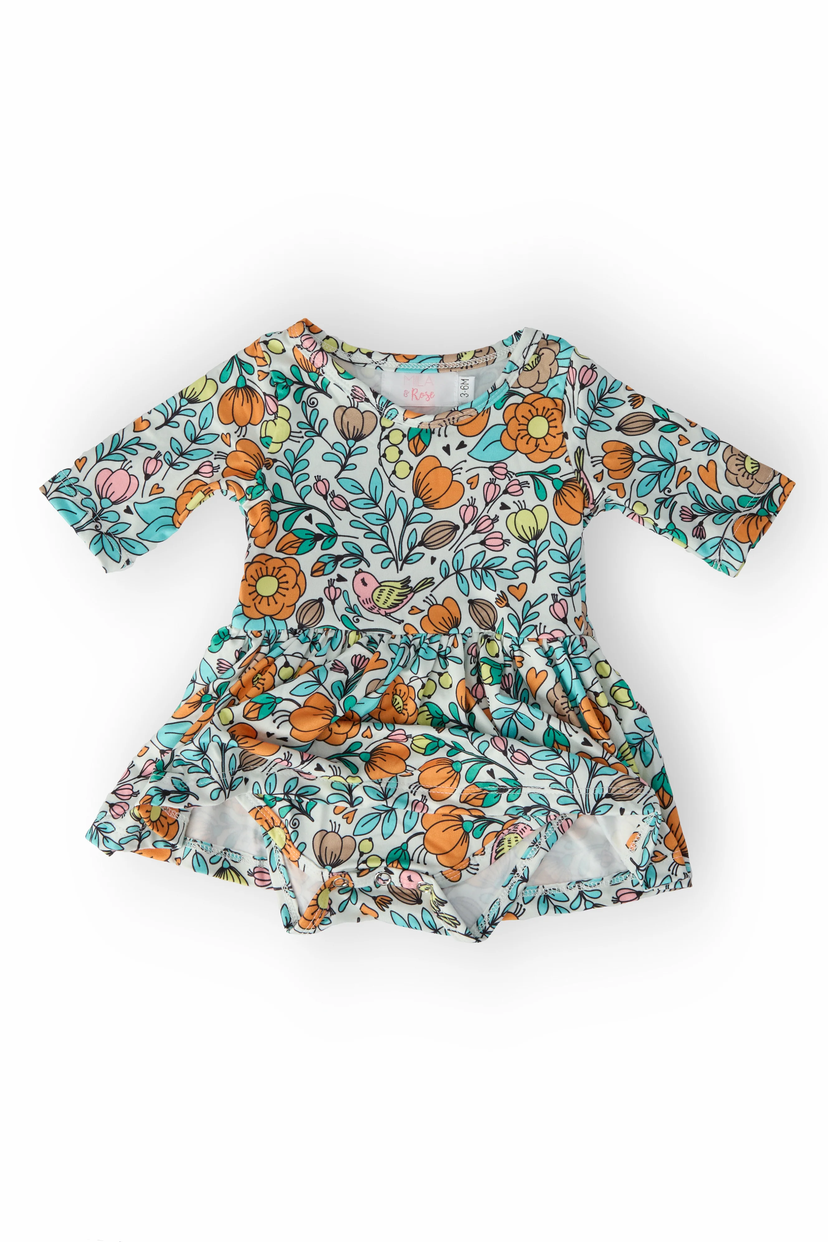 Vintage Vibes 3/4 Sleeve Twirl Bodysuit - Image 3